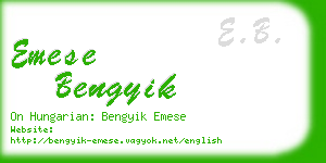 emese bengyik business card